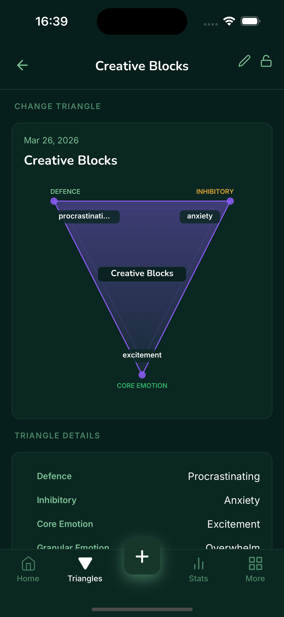 Change Triangle detail